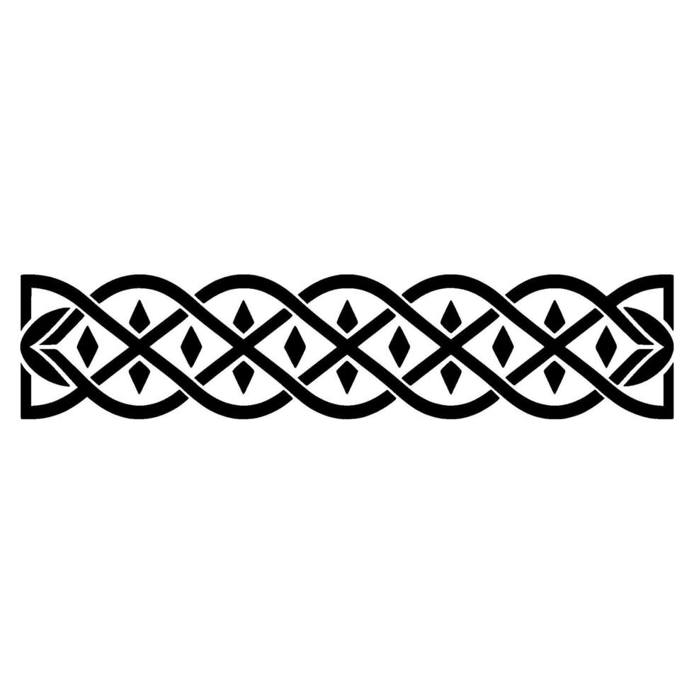 Intricate Celtic Border, Vintage , Decorative Element, Knotwork vector