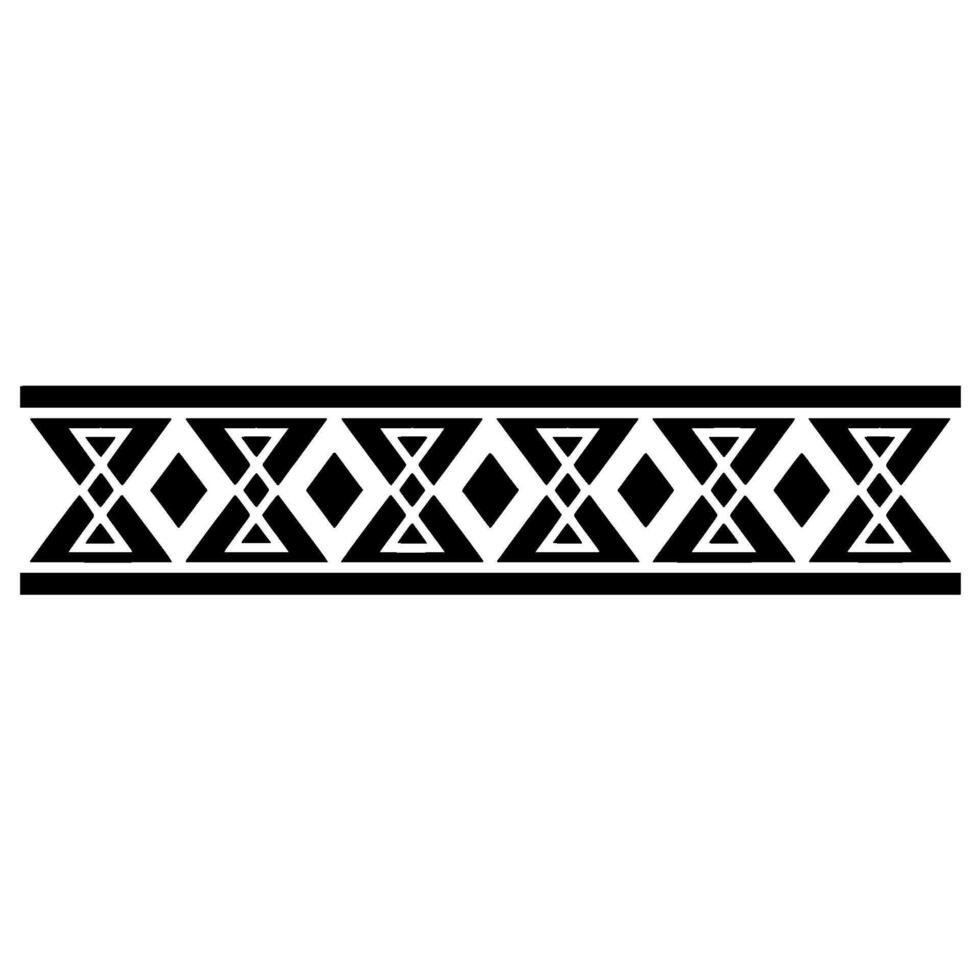 Geometric Tribal Border, Minimalist, Textile vector