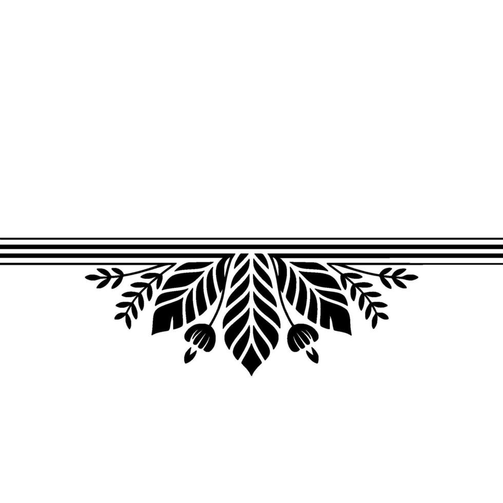 Elegant Botanical Border, Vintage Style, Ornate vector