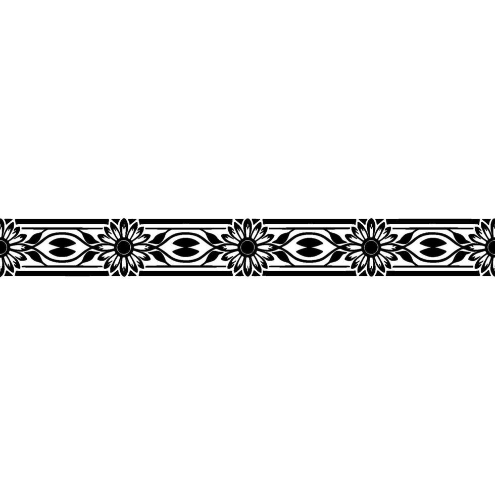 Elegant Floral Border, Vintage , Decorative Element - Accent vector