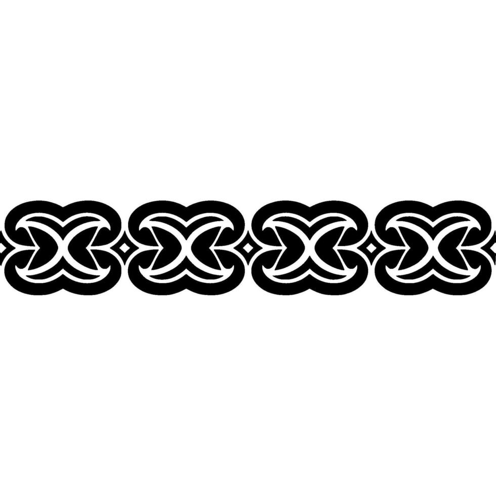 Interlocking Celtic X Motif, Minimalist vector