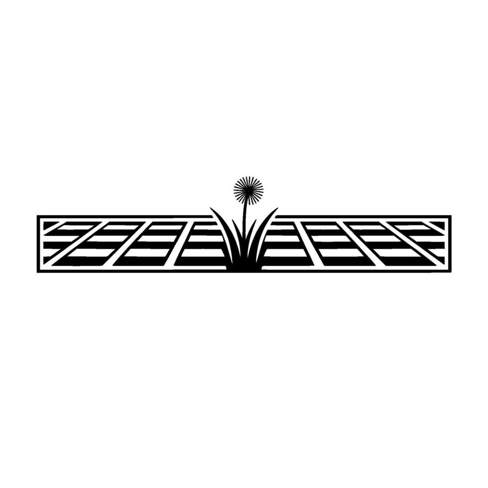 Geometric Dandelion - Minimalist Growth Symbol vector