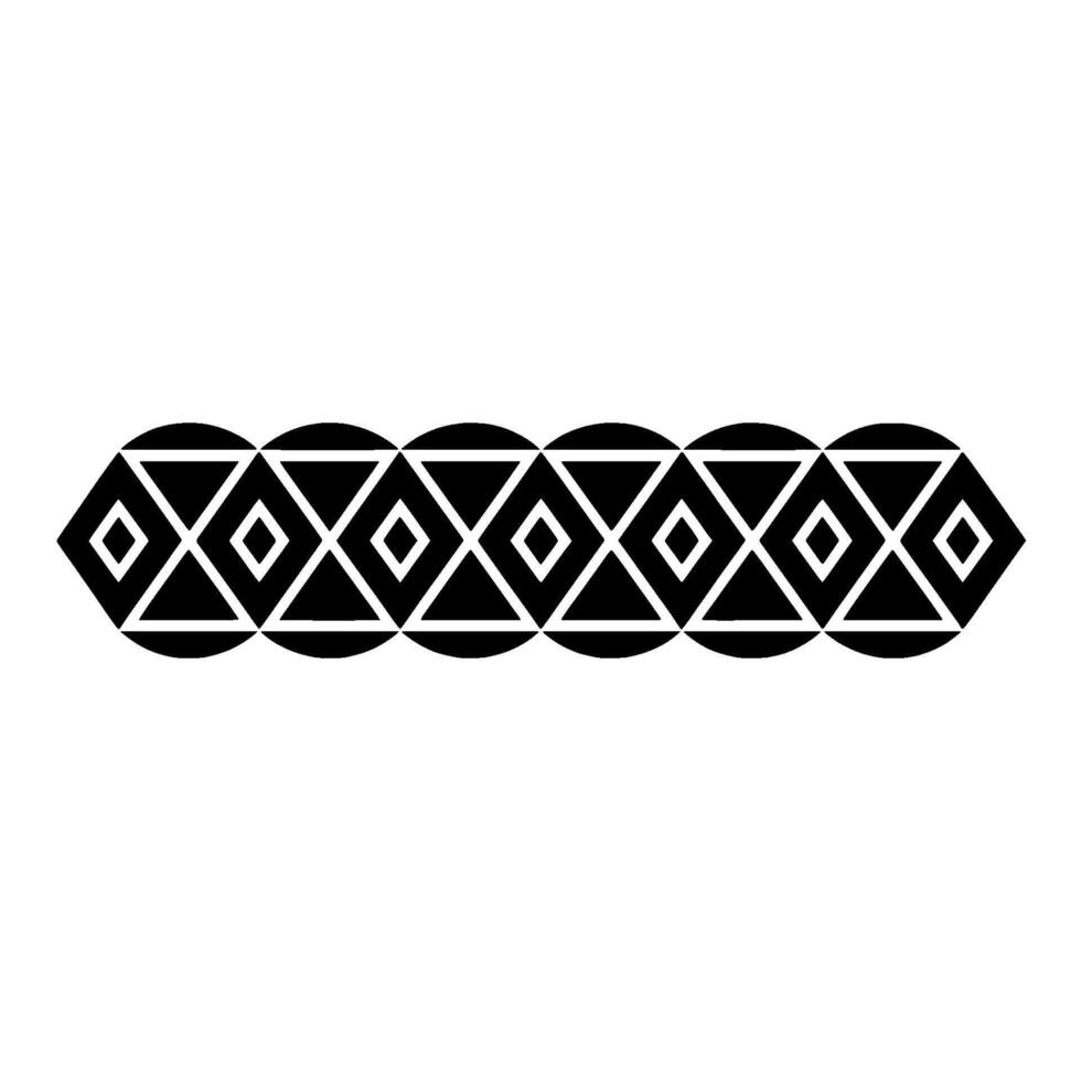 Geometric Tribal Border, Minimalist - Textile vector