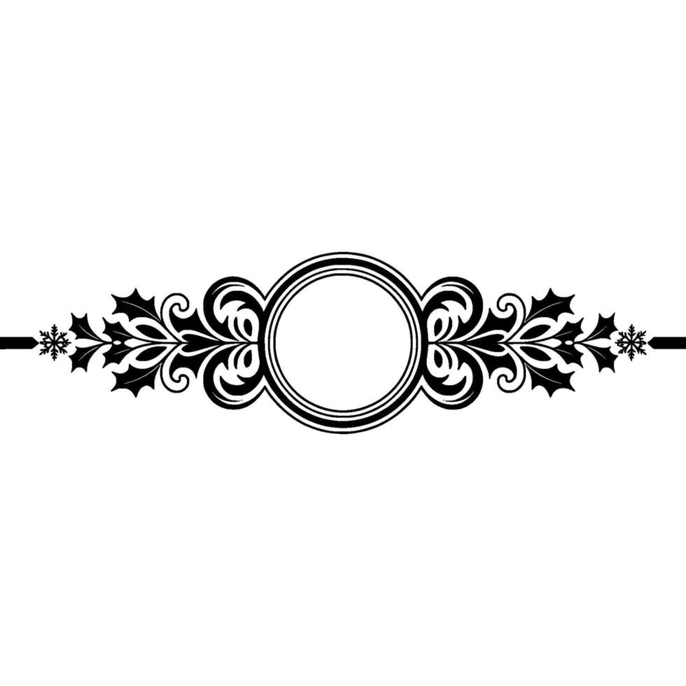 Elegant Ornamental Divider, Winter Festive vector
