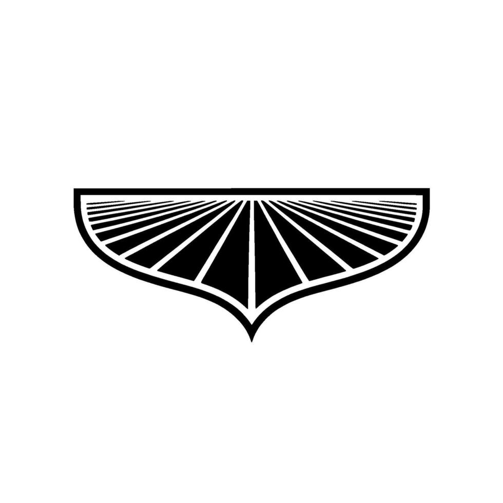 Geometric Fan Emblem, Minimalist vector
