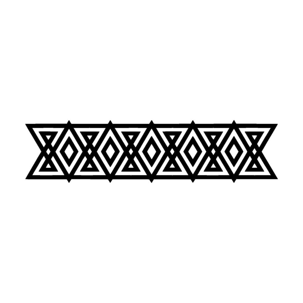 Geometric Tribal Border, Minimalist - Zigzag vector