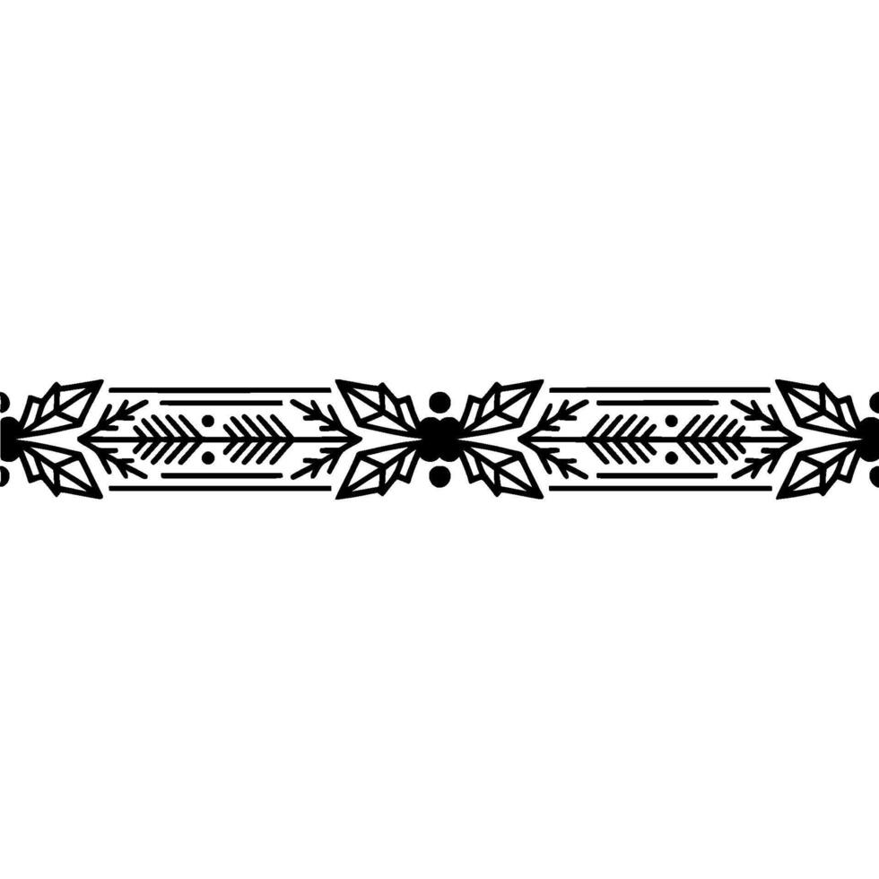 Stylized Winter Border, Festive Deco vector