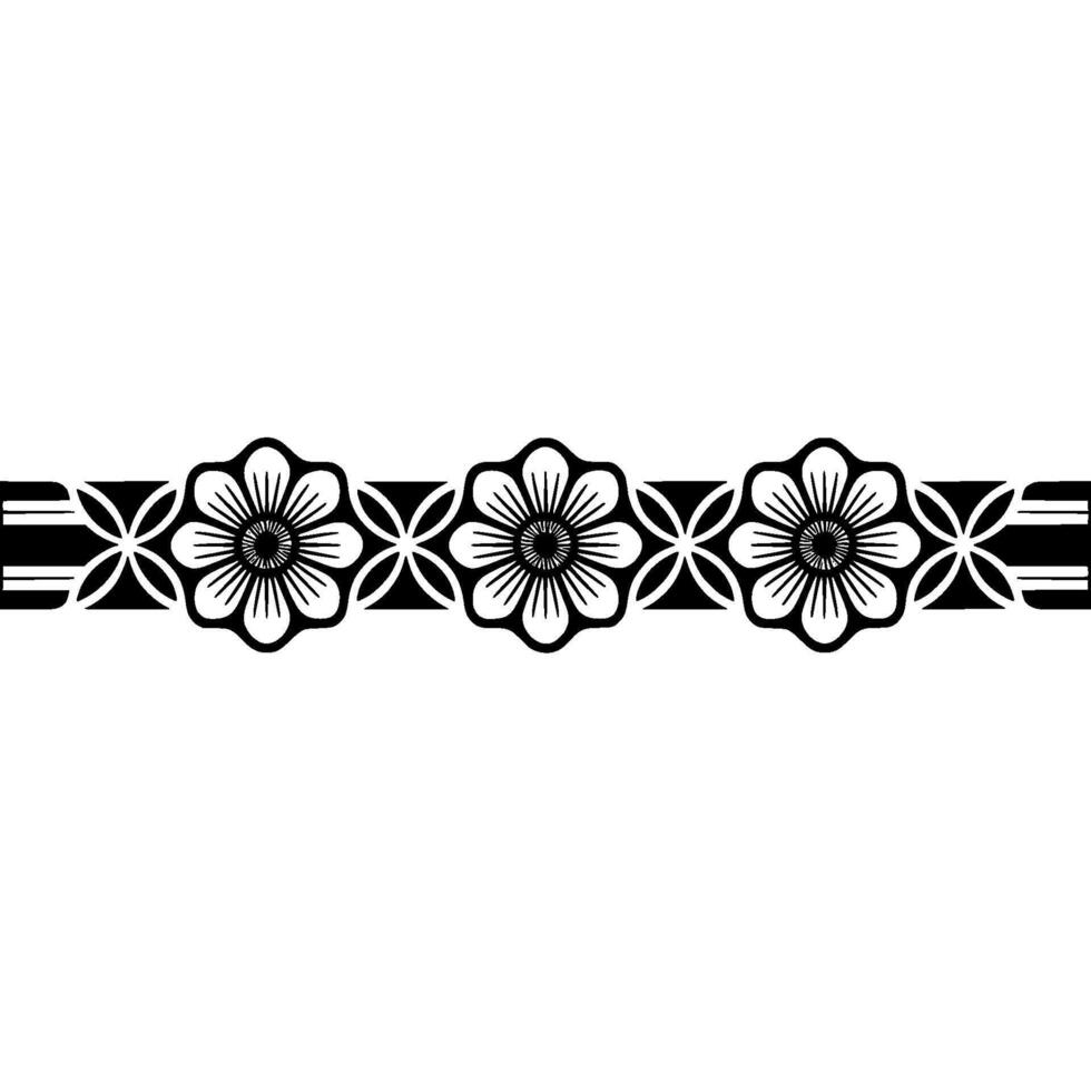 Elegant Floral Border, Minimalist , Vintage Aesthetic, Pattern vector