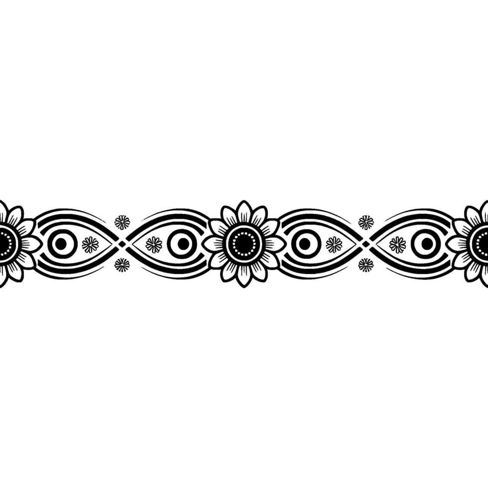 Intricate Floral Border, Vintage Element, Ornamental vector