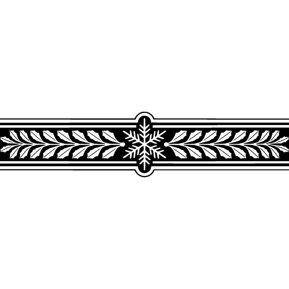 Elegant Winter Border, Festive Ornamentation, Stylized, Ornament vector