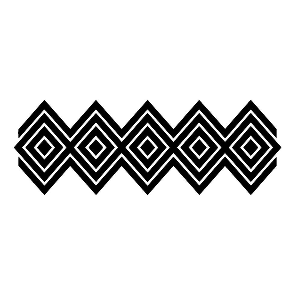Geometric Diamond Border, Minimalist Pattern vector