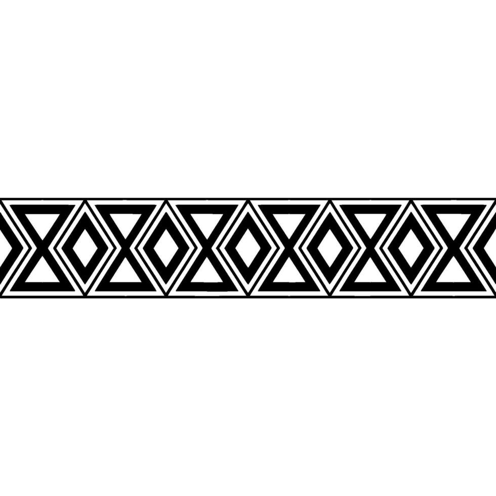 Geometric Deco Border, Black White Pattern, Symmetry vector