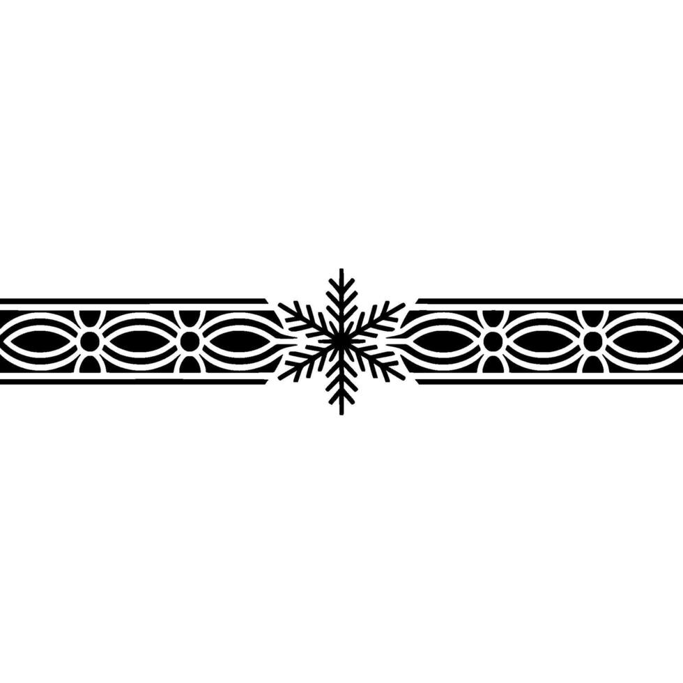 Elegant Winter Border, Snowflake Accent vector