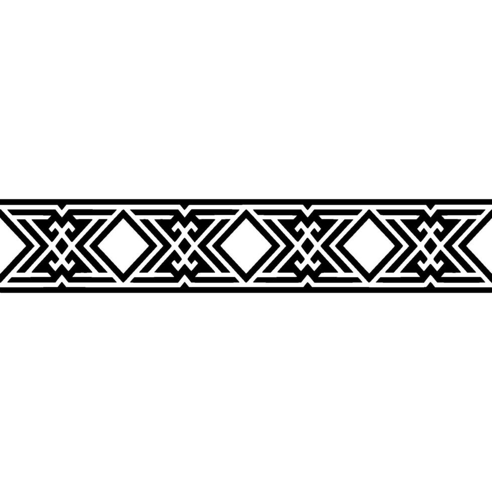 Geometric Border, Art Deco Pattern, Black White, Minimalist, Minimalism vector
