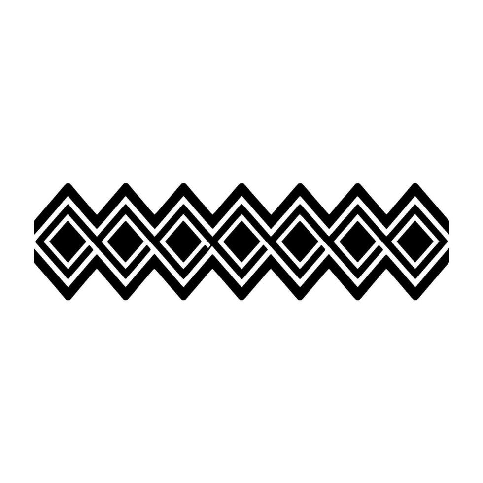 Geometric Zigzag Border, Art Deco Style vector