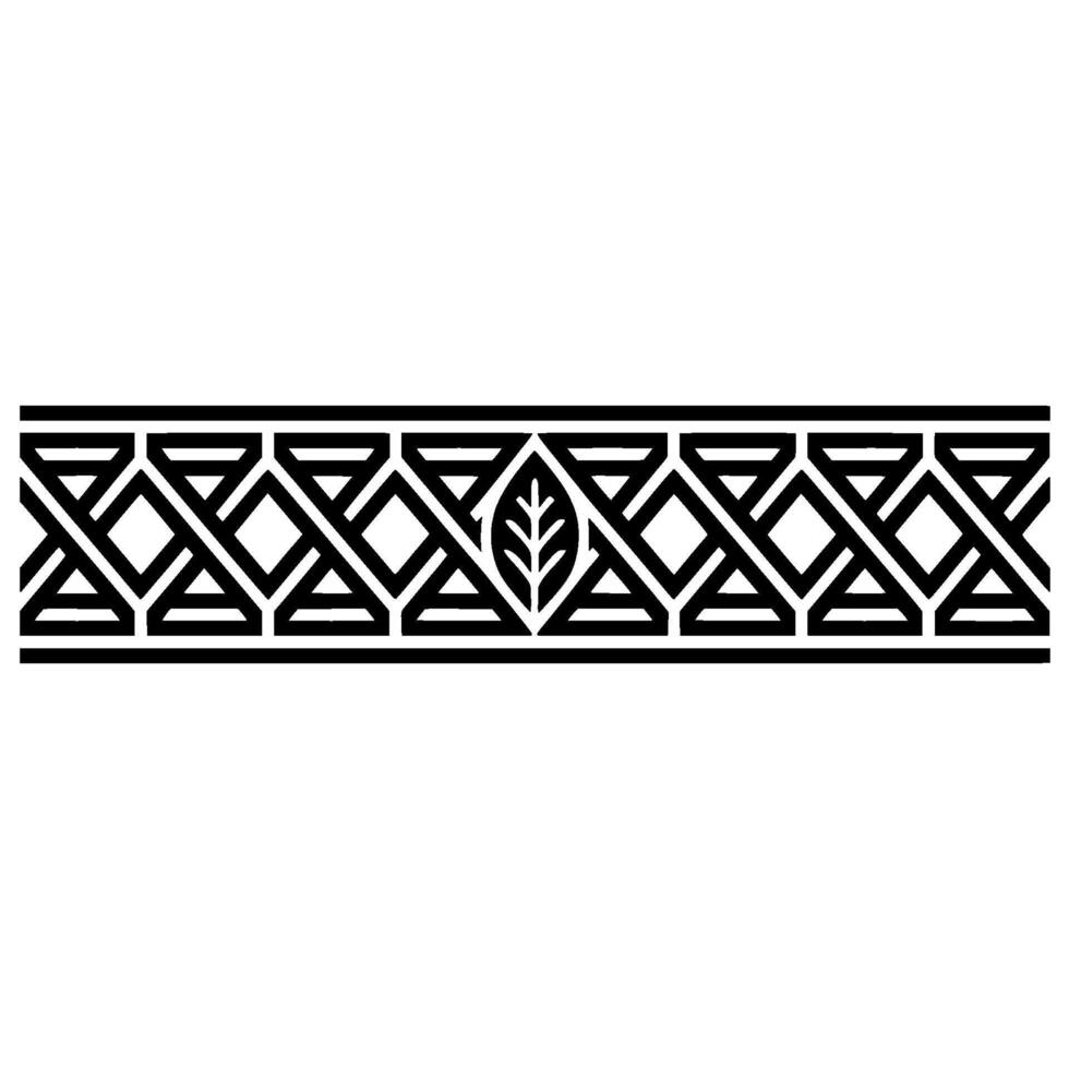 Geometric Botanical Border, Art Deco Style, Artdeco vector