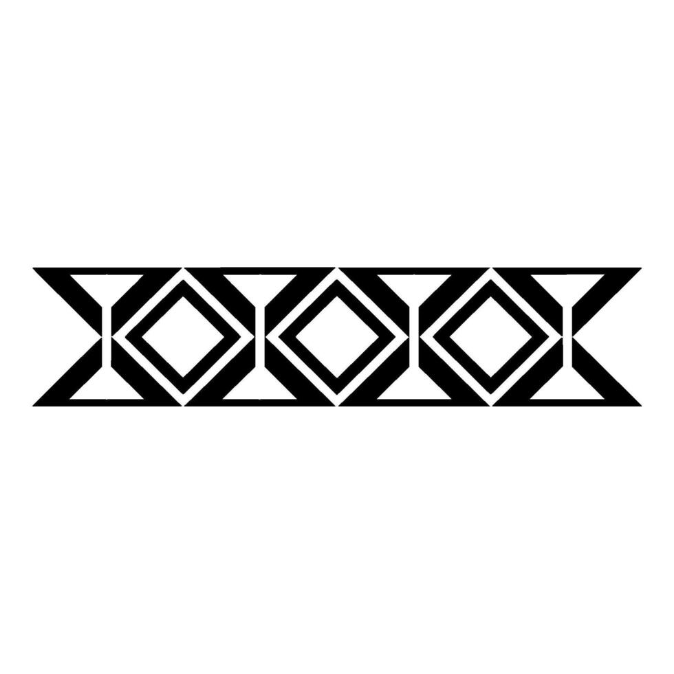Geometric Tribal Border, Minimalist - Ornament vector