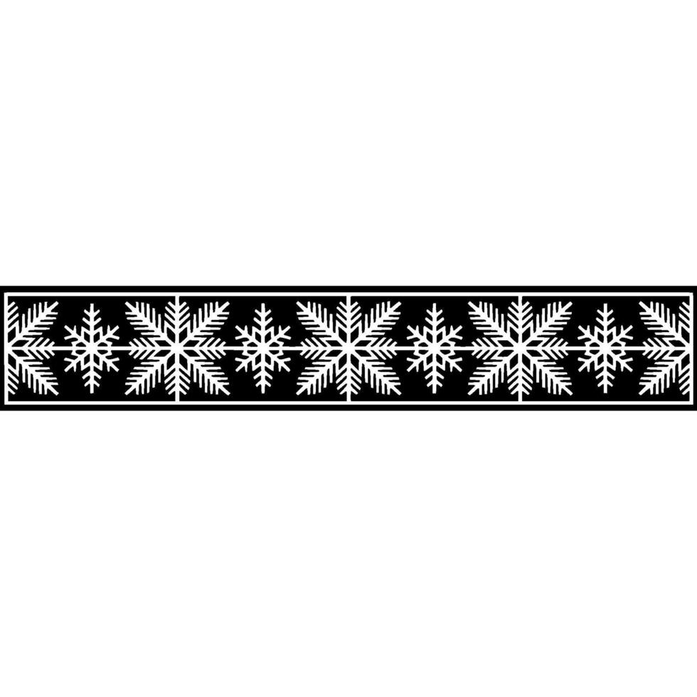 Stylized Snowflake Border, Winter Element vector