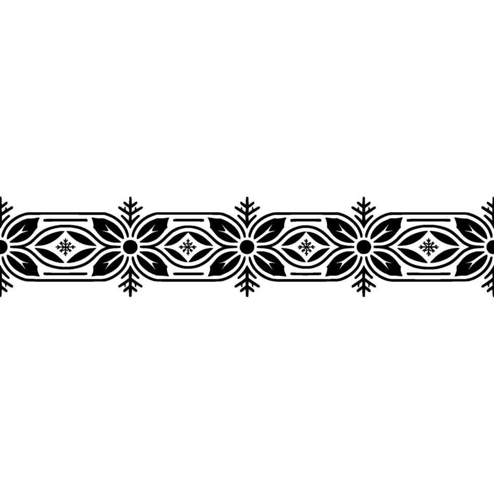 Intricate Winter Border, Scandinavian , Festive Ornamentation vector