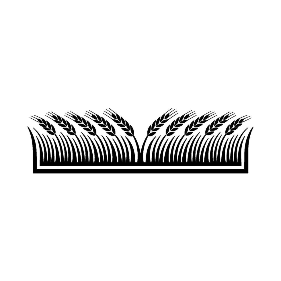 Minimalist Wheat Illustration - Harvest Symbol vector