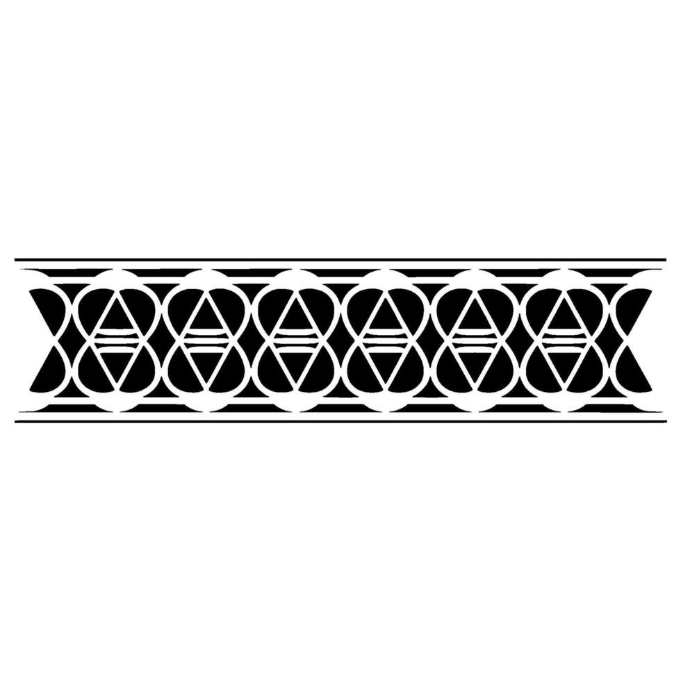 Geometric Deco Border, Minimalist Pattern - Symmetrical vector