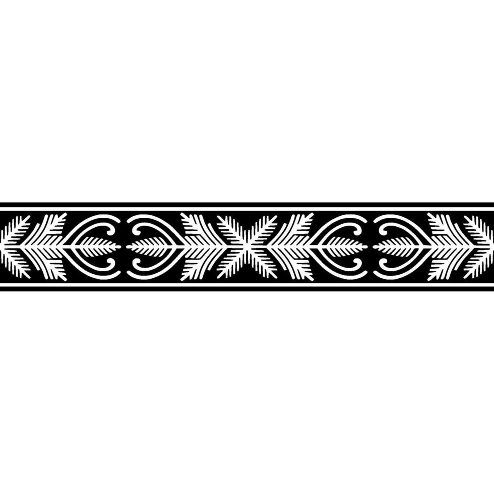 Stylized Tribal Border, Geometric Pattern, Vintage Aesthetic vector