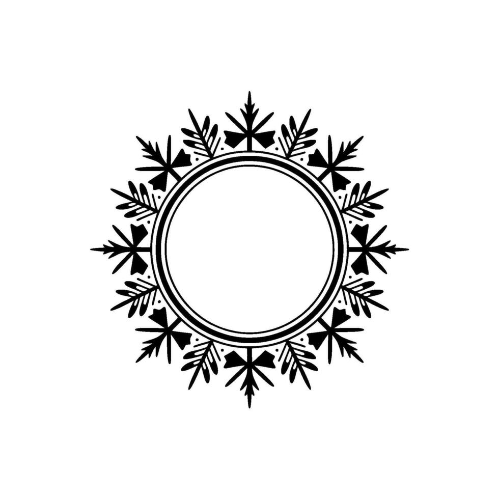 Elegant Botanical Frame, Minimalist, Template vector