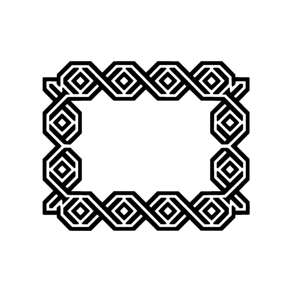 Geometric Deco Frame, Minimalist , Elegant Border, Pattern vector