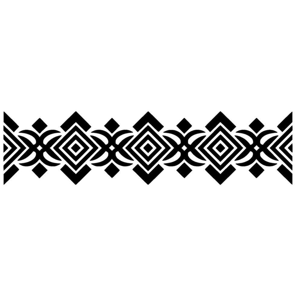 Geometric Border, Stylized Diamond Pattern, Minimalist - Abstract vector