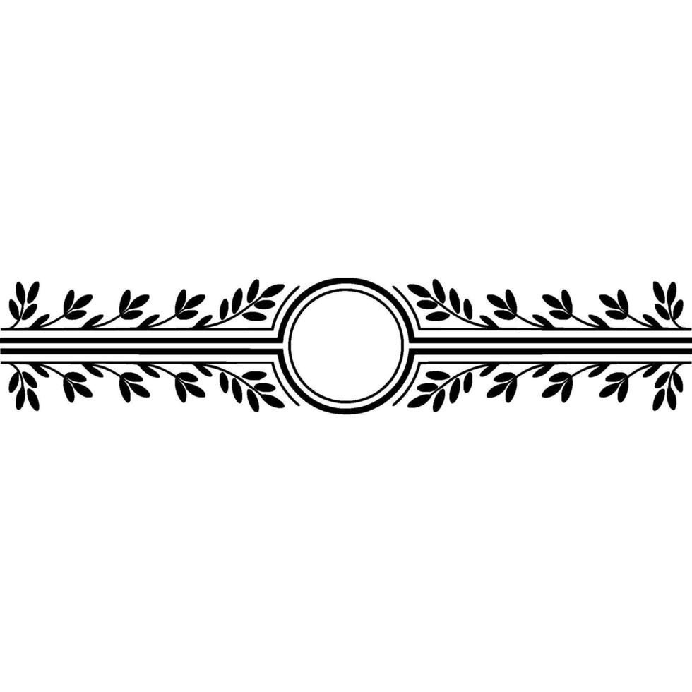 Elegant Botanical Border, Classic Element vector