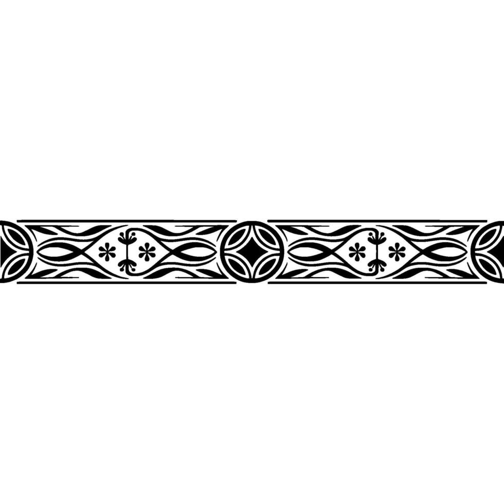 Intricate Black Border, Decorative Art Deco Element, Ornament vector