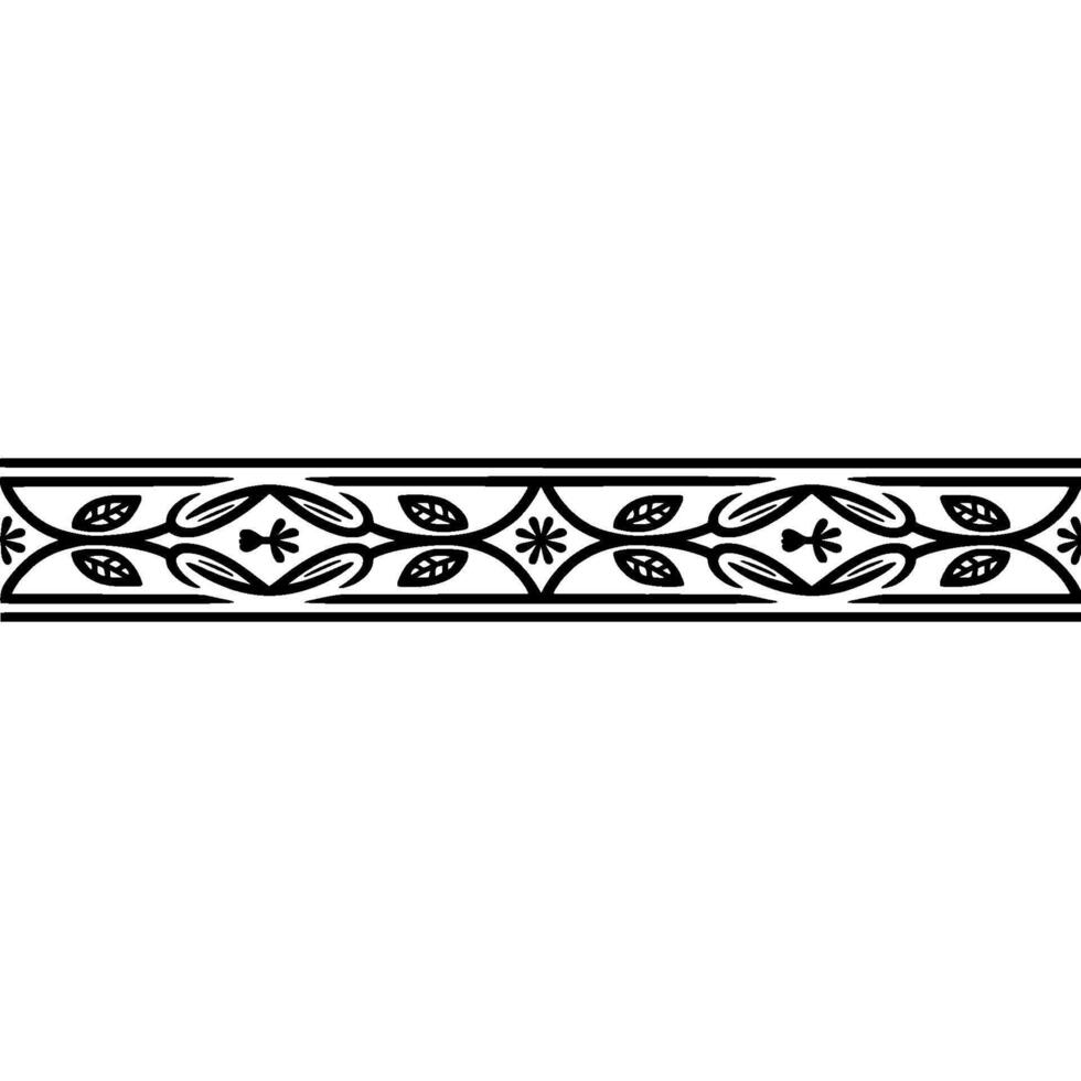 Elegant Botanical Border, Vintage - Ornament vector