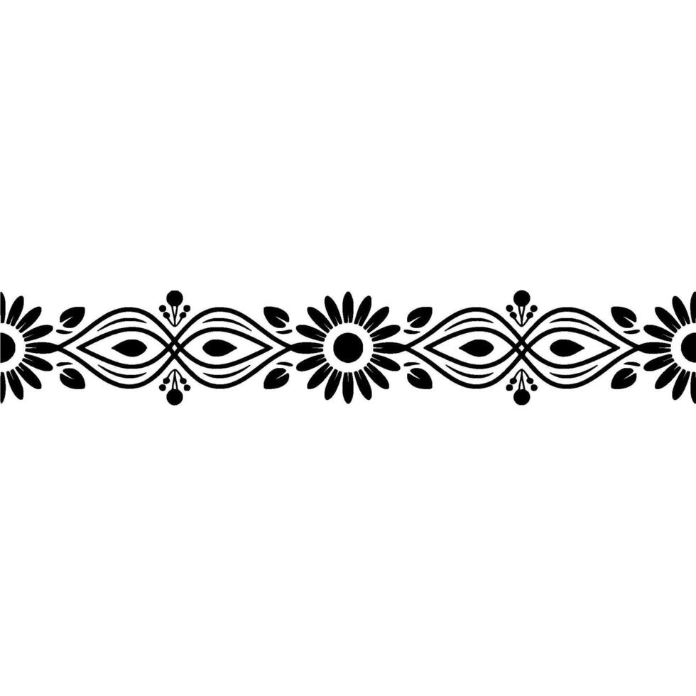 Elegant Floral Border, Vintage , Decorative Element, alternate version 33 vector