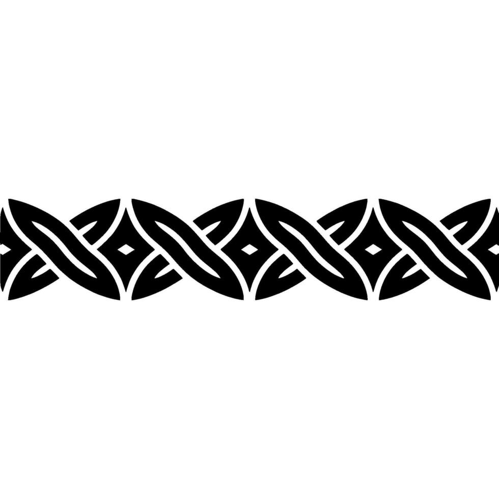 Intricate Celtic Knot Border, Repeating Pattern vector