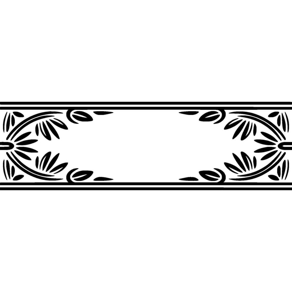 Art Deco Border, Elegant Ornament, Vintage , Decorative Element vector