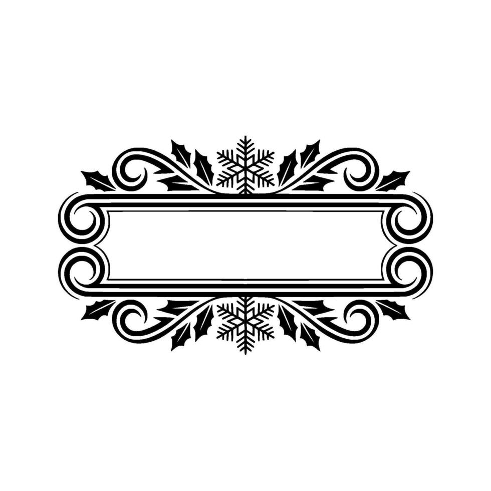 Elegant Winter Border, Festive Element - Ornament vector