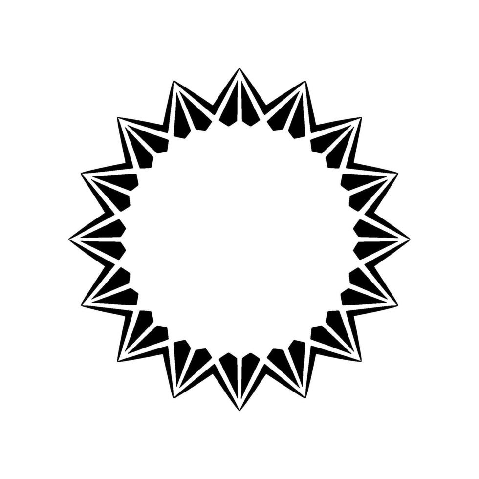 Geometric Starburst, Minimalist , Circular Motif vector