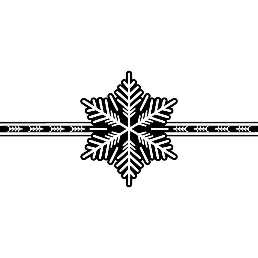 Elegant Snowflake Border, Winter Minimalism vector
