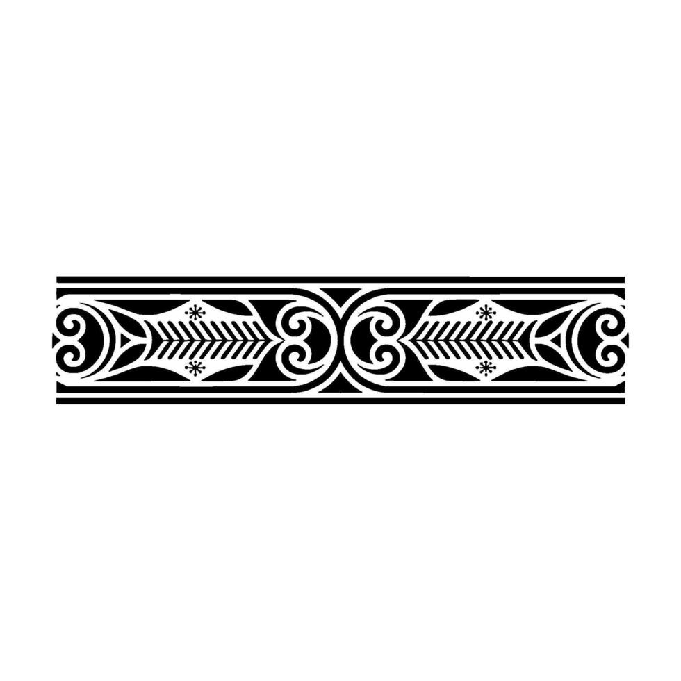 Intricate Black Ornamental Border, Vintage Style, Scroll vector