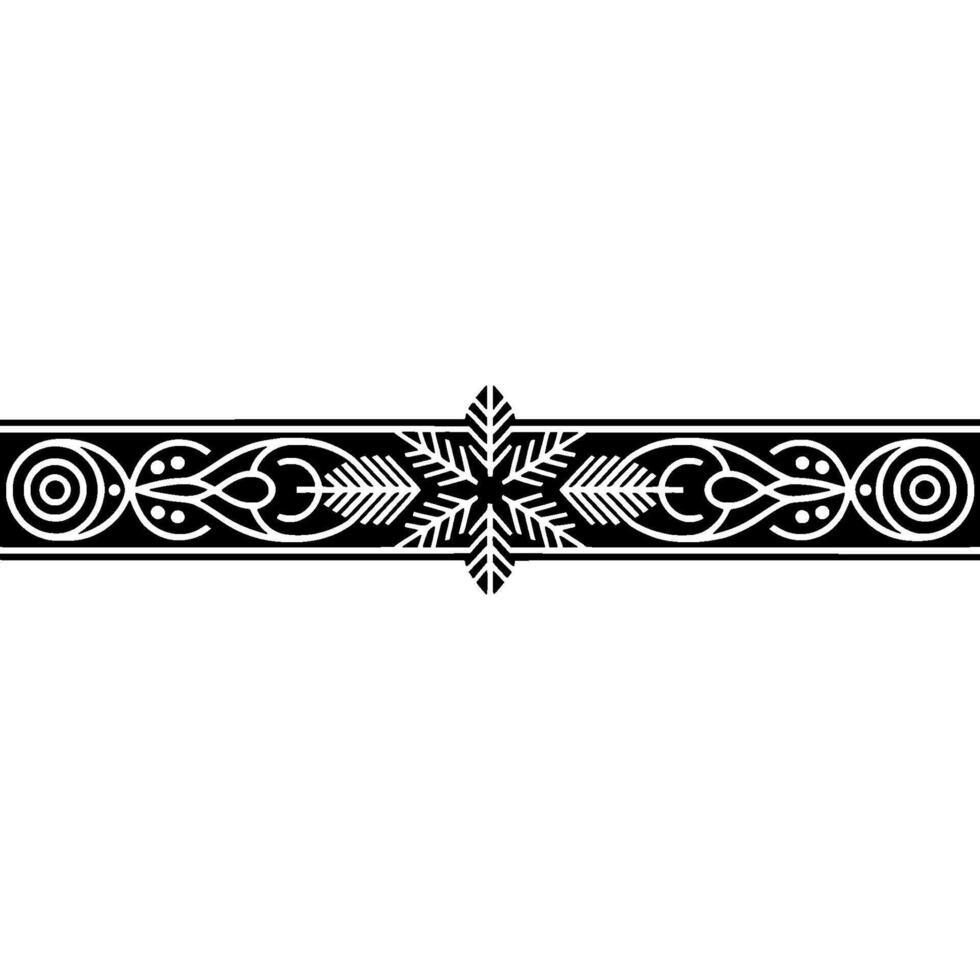 Intricate Winter Border, Stylized Snowflake vector