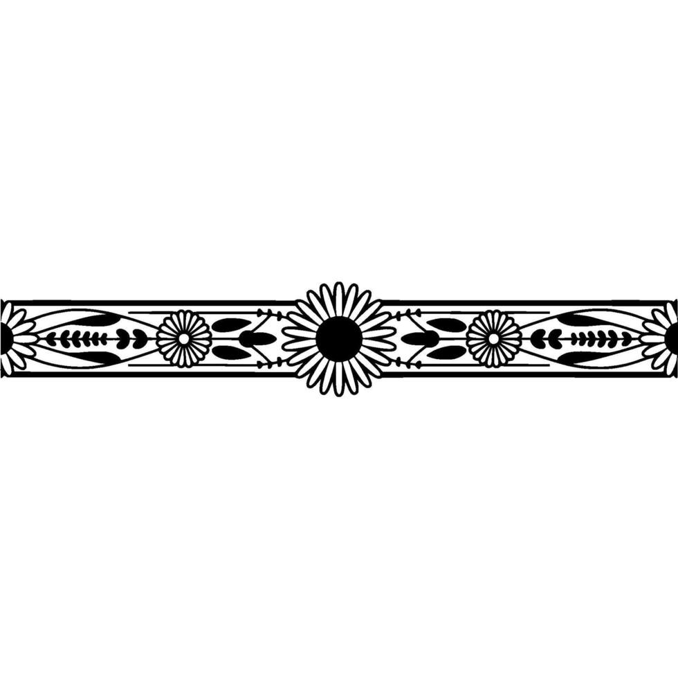 Elegant Floral Border, Vintage , Decorative Element, alternate version 38 vector