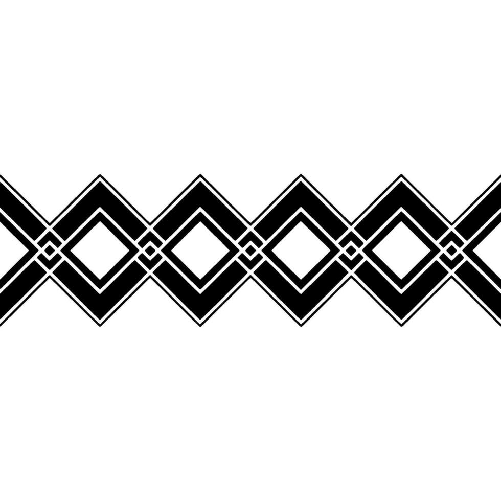 Geometric Deco Border, Minimalist Pattern - Art vector