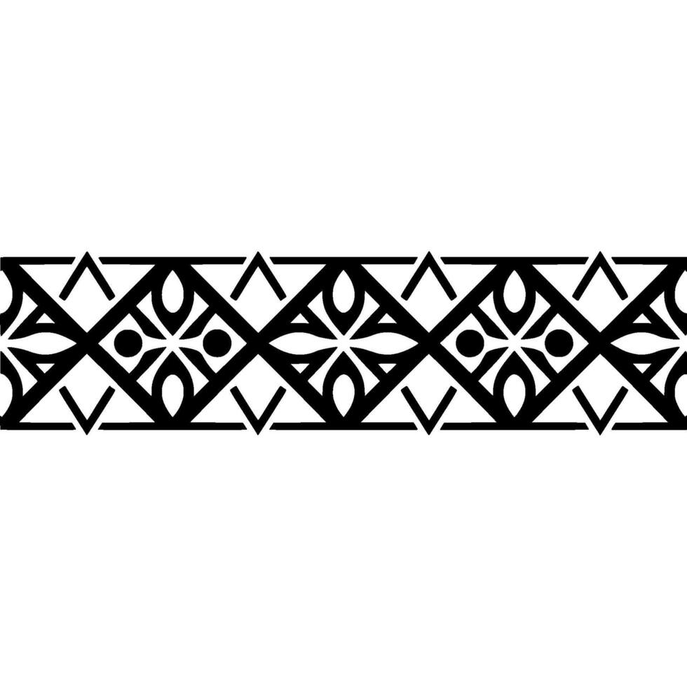 Geometric Black Border, Intricate Pattern, Minimalist vector