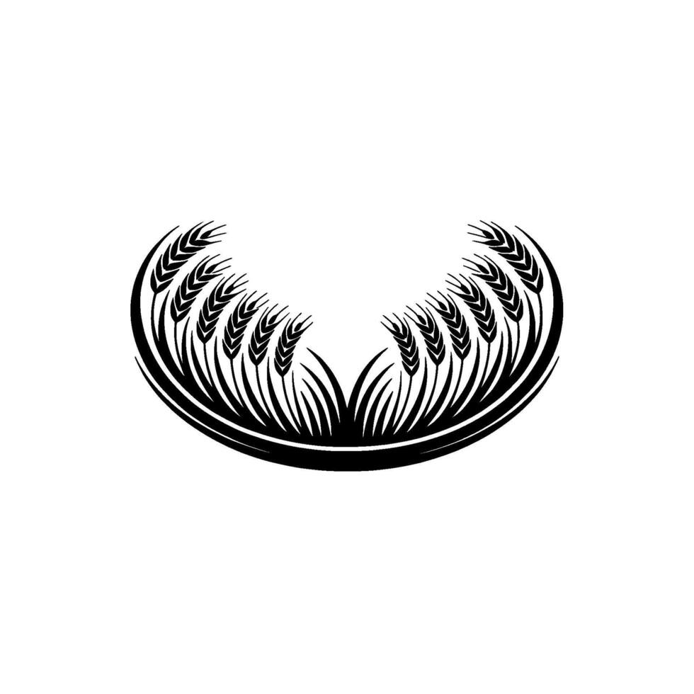 Abstract Wheat Halo, Symbolic Harvest Emblem vector