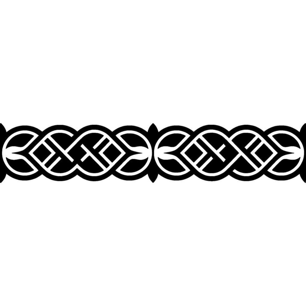 Intricate Celtic Knot Border, Vintage - Knotwork vector