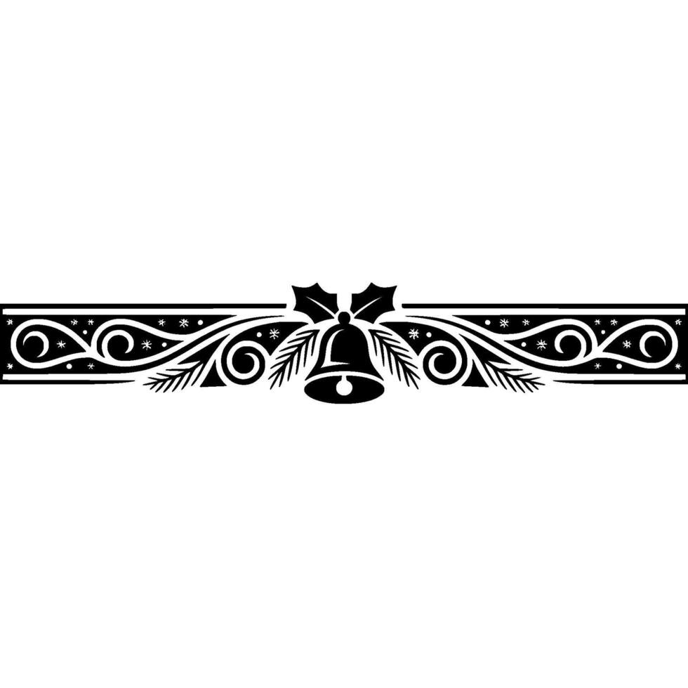 Elegant Holly Berry Border, Festive Ornamentation vector