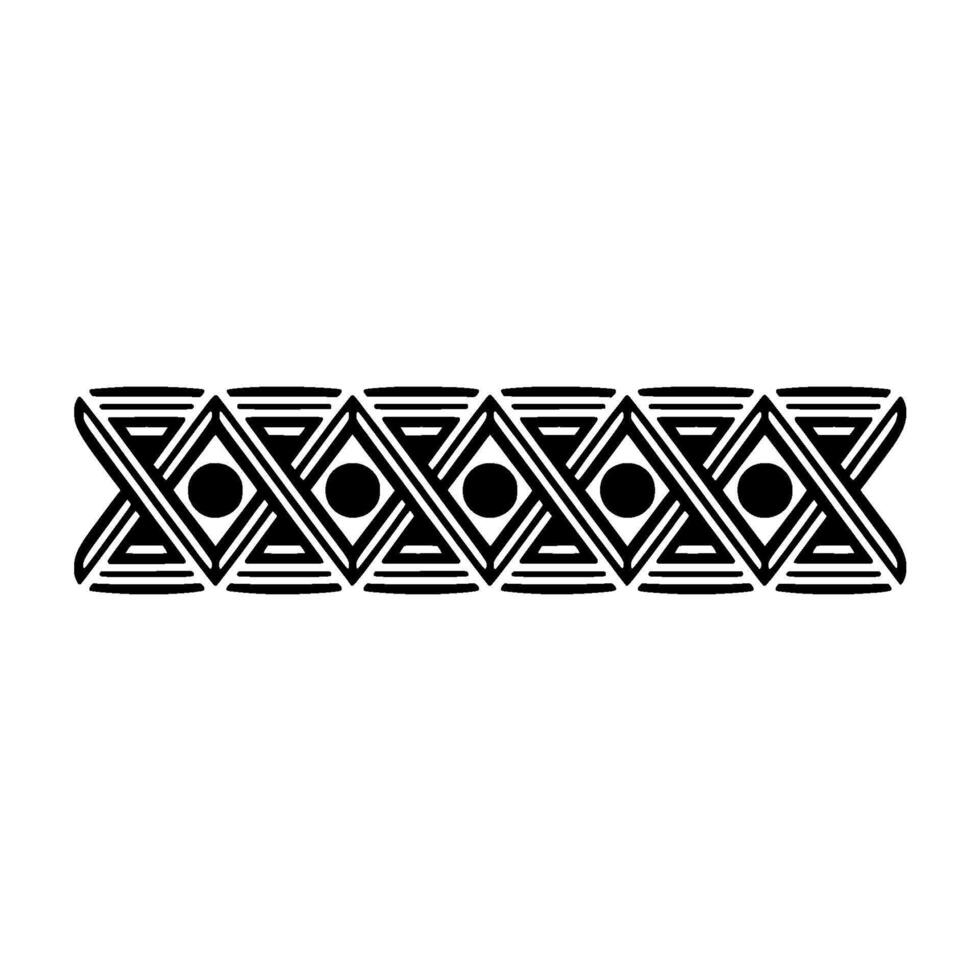 Geometric Tribal Border, Minimalist - Art vector