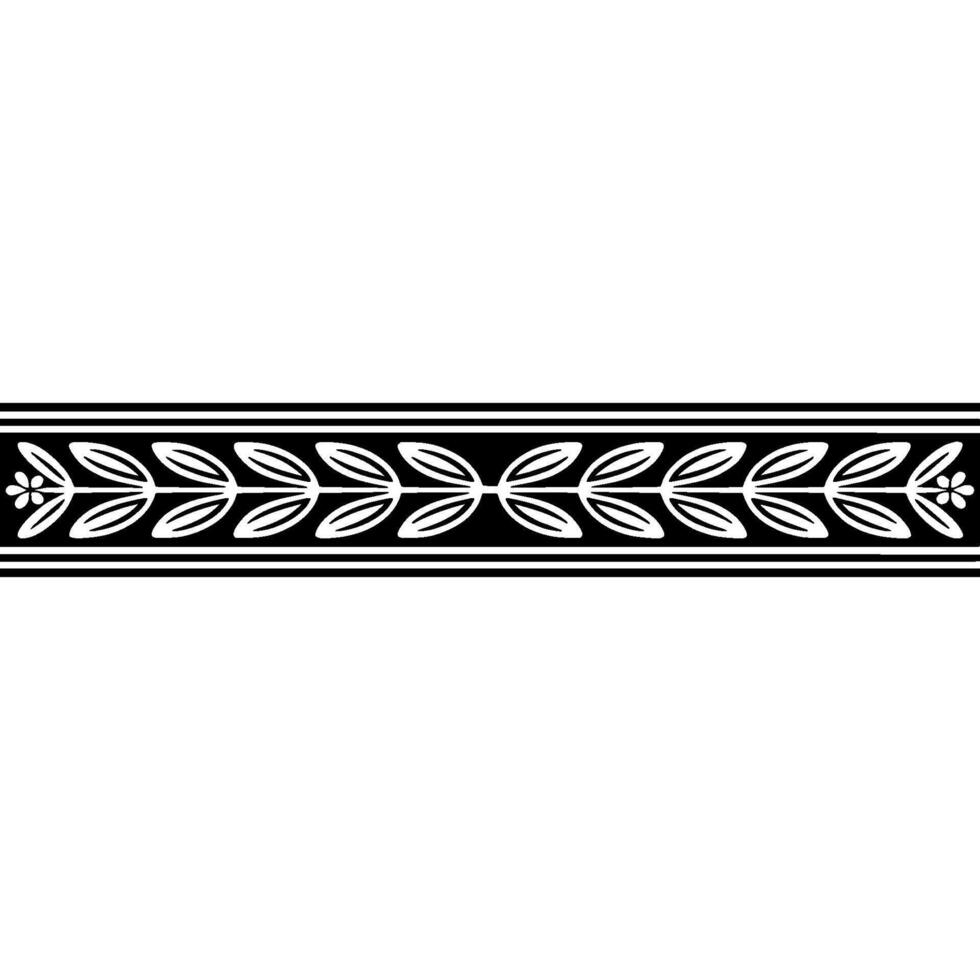 Elegant Laurel Branch Border, Vintage, Wreath vector