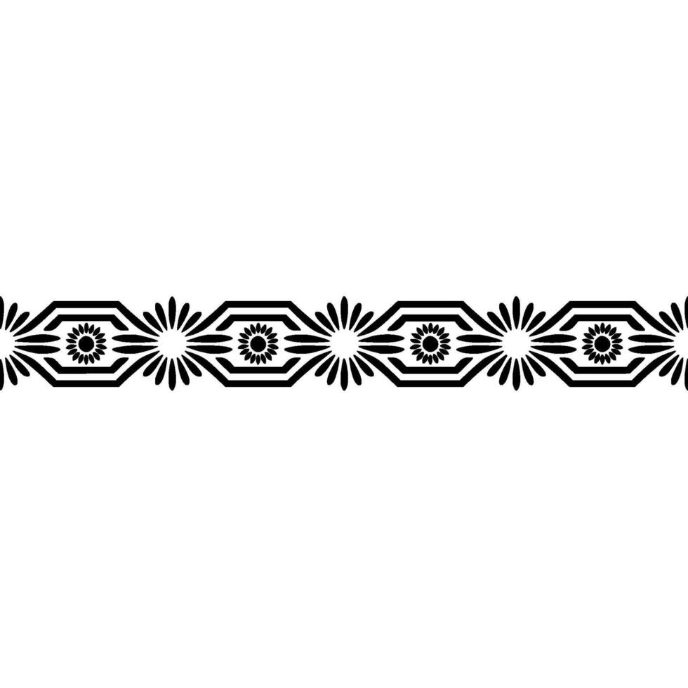 Geometric Border, Stylized Deco Pattern, Minimalist, Line vector