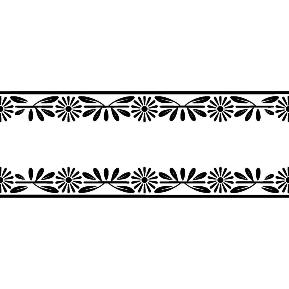 Stylized Olive Branch Border, Vintage , Elegant Detail vector